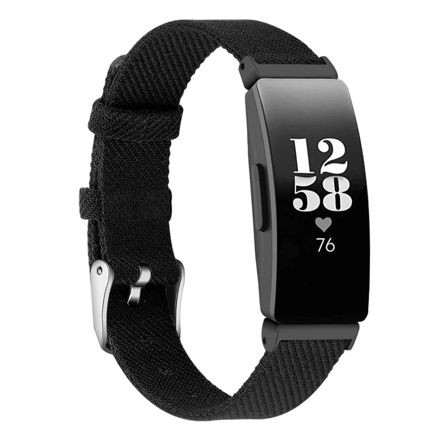 Для Fitbit Inspire HR сменный нейлоновый тканый холщовый ремешок для Fitbit Inspire аксессуары для браслетов с металлическим адаптером