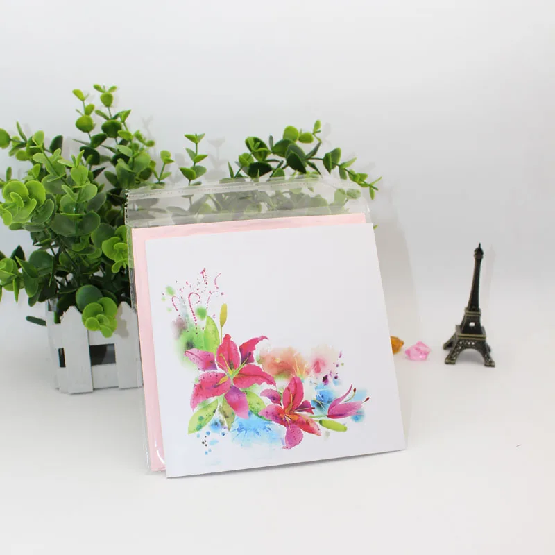 3D Ручная работа цветной принт духи лилия День Святого Валентина бумажные