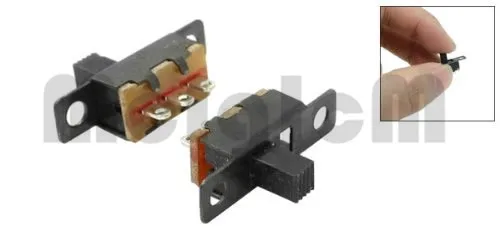 100 шт микро ползунковый Переключатель 3PIN 2 положения 1P2T ВКЛ-ВЫКЛ тумблер Ручка Высокая 6 мм SS12F15VG6
