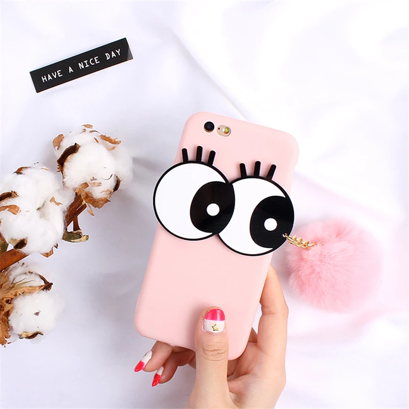 XINGYUANKE 3D мультфильм большие глаза чехол для huawei Коврики 20 Lite случае милые волосы