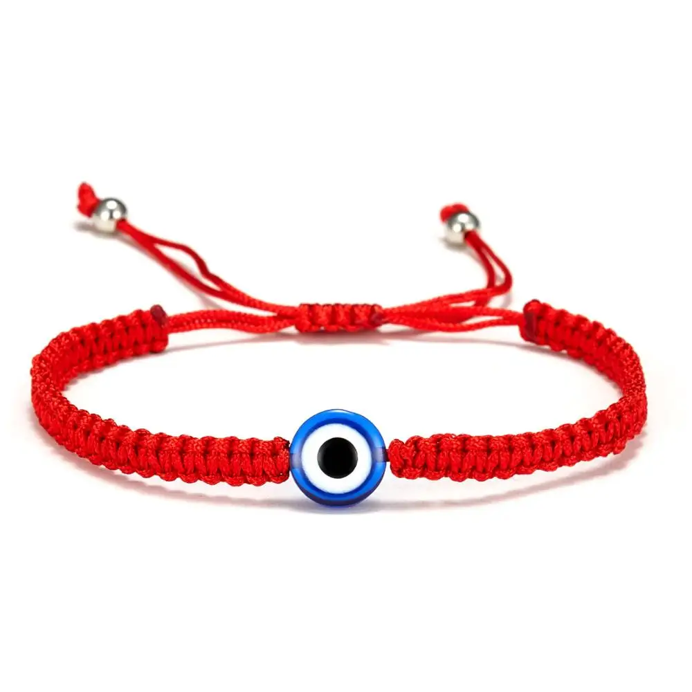 

Rinhoo Charm Turkish Evil Eye Hand Braided Red Thread String Bracelet Women Men Lucky Red Rope Adjustable Bracelet Jewelry Gifts