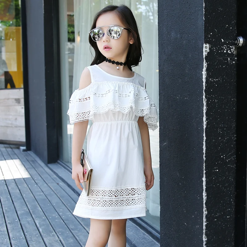 Lace Kids Dresses For Girls 4 5 6 7 8 9 10 11y Short Sleeve Summer Sundress 2017 Fashion Girl Party Dress Disfraces Ninas | Детская