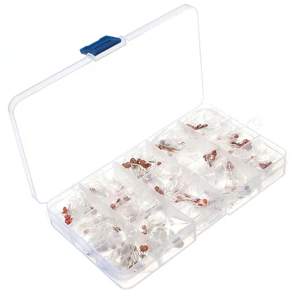 300 шт. керамические конденсаторы 2pf-0. 1 мкф + х компонентная коробка 30 значений на