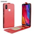 Вертикальный чехол-книжка для Xiaomi Mi 8, Mi 8 SE, кожаный чехол с откидной крышкой, Защитная сумка для телефона