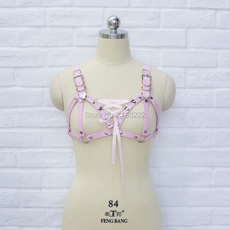 Ретро-Бюстгальтер ручной работы в стиле панк готический корсет с эффектом пуш-ап