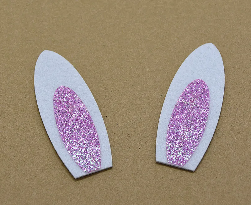 50pairs/lot 3.5cm *9cm glitter rabbit ears 2019 Hot sale DIY hair fashion accessories |