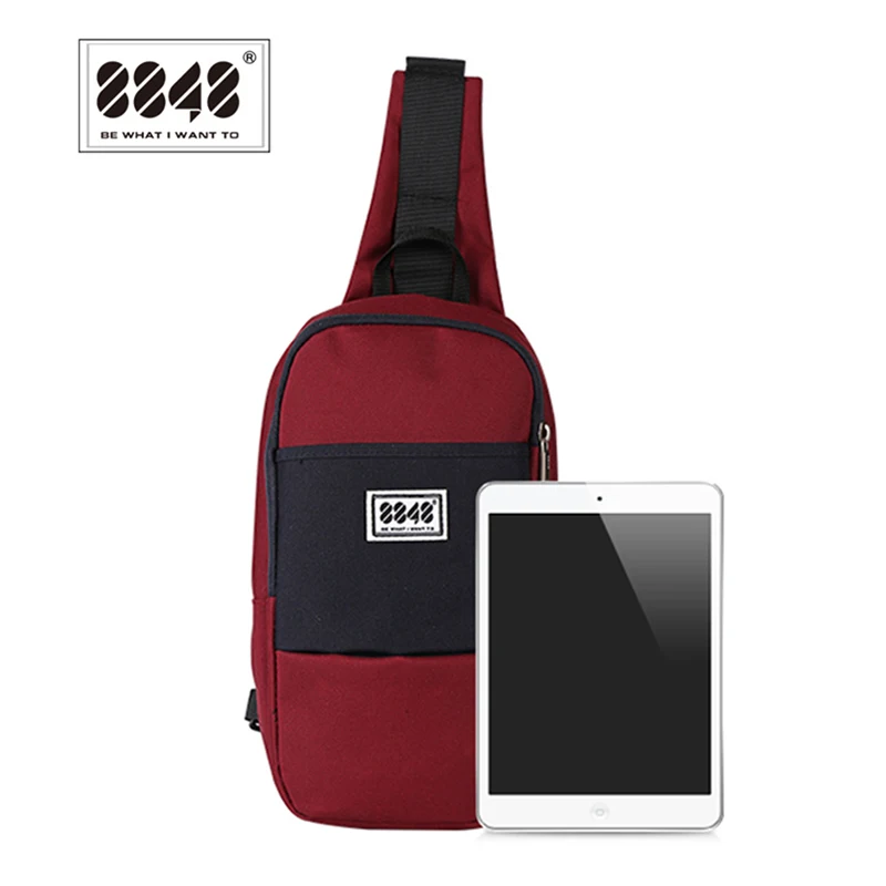 8848 Мужская винтажная нагрудная сумка на одной лямке через плечо