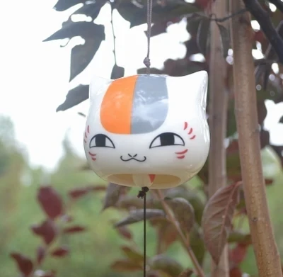 

Ceramic Glass Japanese Wind chimes Lucky bells hanging decorations Bless the windchimes Cat teacher the Japanese anime xia mu