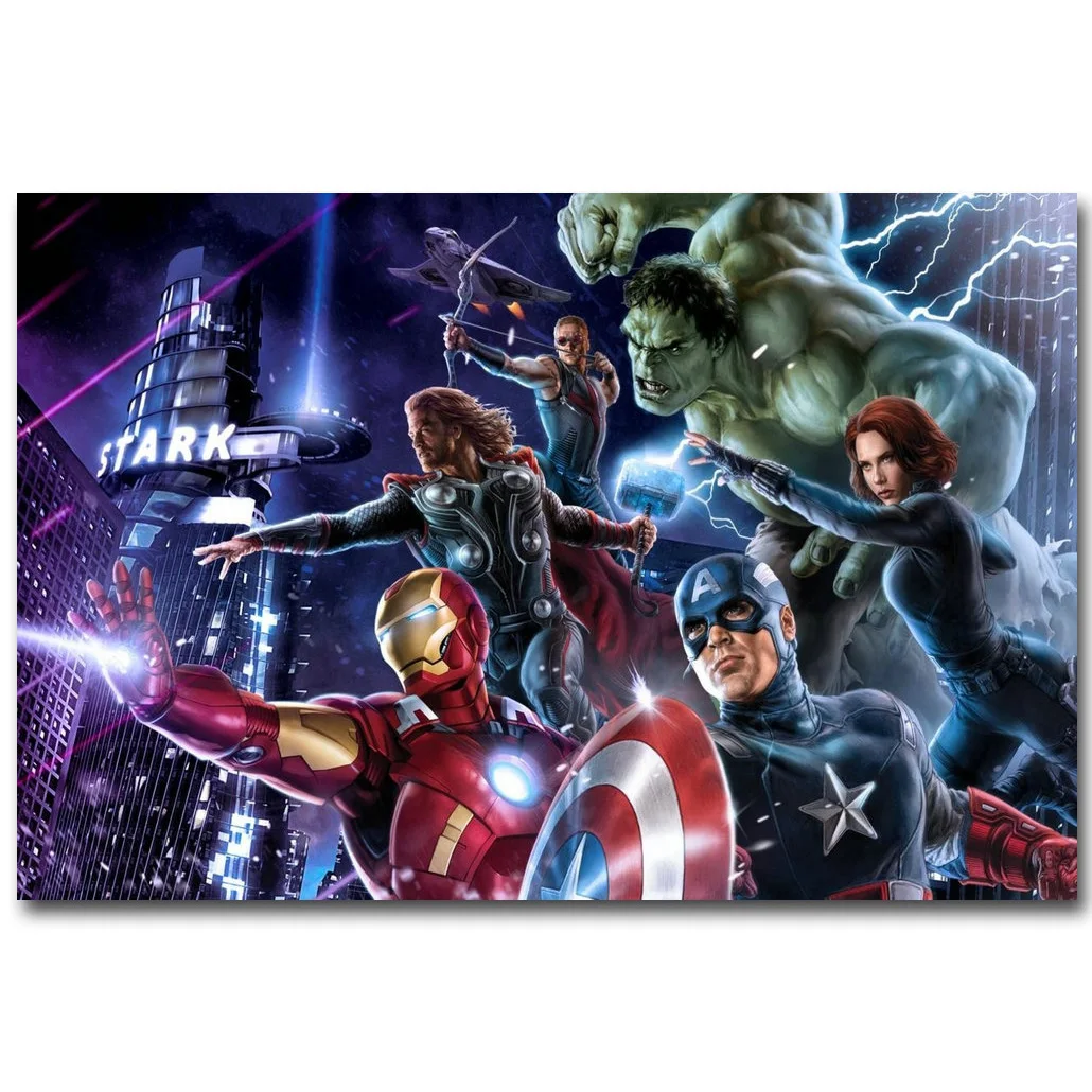 Мстители 2 Возраст Альтрона Искусство Шелковый плакат печать 13x20 дюймов фильм о