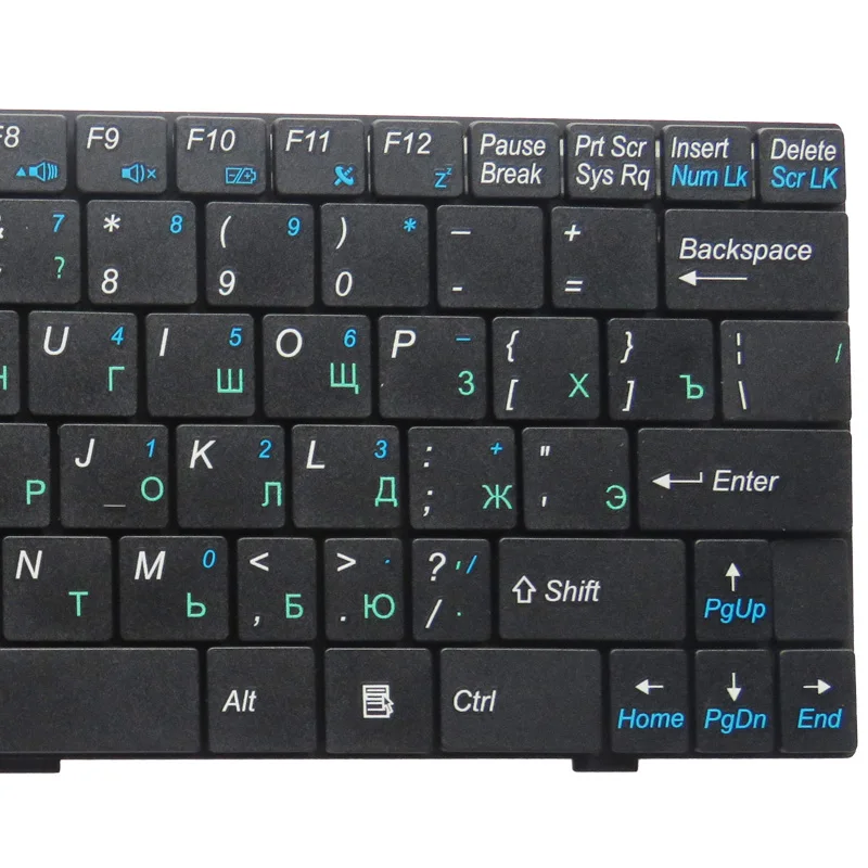 GZEELE Русская клавиатура для ноутбука MSI Wind U135 U135DX U160 U160dx U180 V103622AK1 S1n-1ERU2b1 V103622CK1 RU черная клавиатура новая