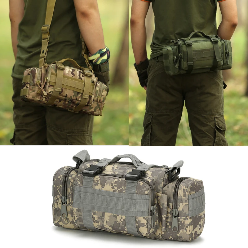 Outdoor Military Tactical Waist Bag shoulder Camping Hiking Pouch Hand mochila military bolsa Waterproof | Спорт и развлечения