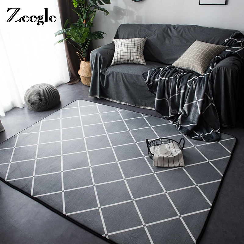 Ковры Zeegle в скандинавском стиле для гостиной деревянный напольный коврик