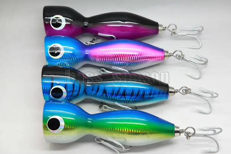 Набор 4 шт 7 &quot155 г ручной работы деревянный GT Popper TopWater Surface рыболовная приманка 180