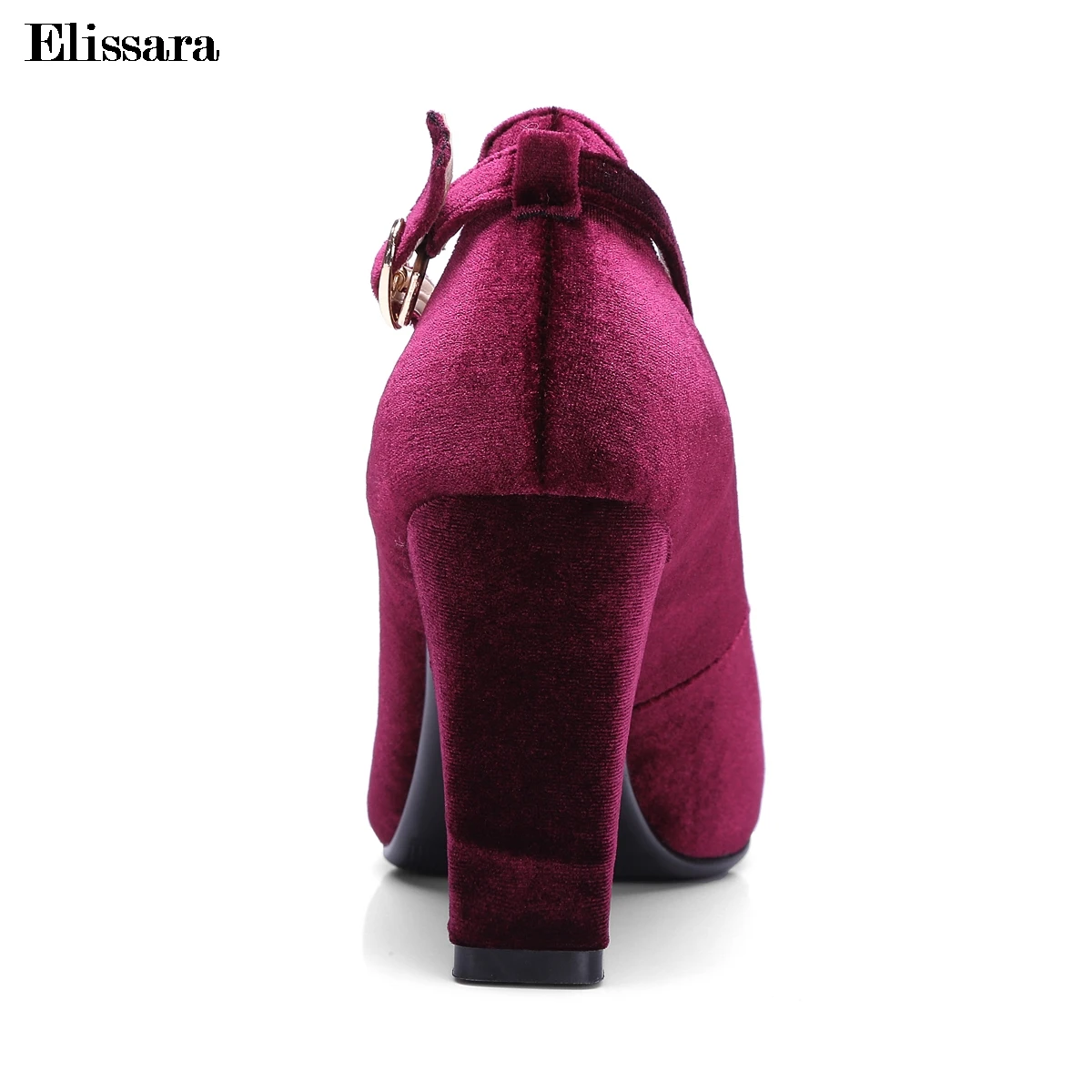 Elissara/женские туфли-лодочки на высоком каблуке женские квадратном с круглым