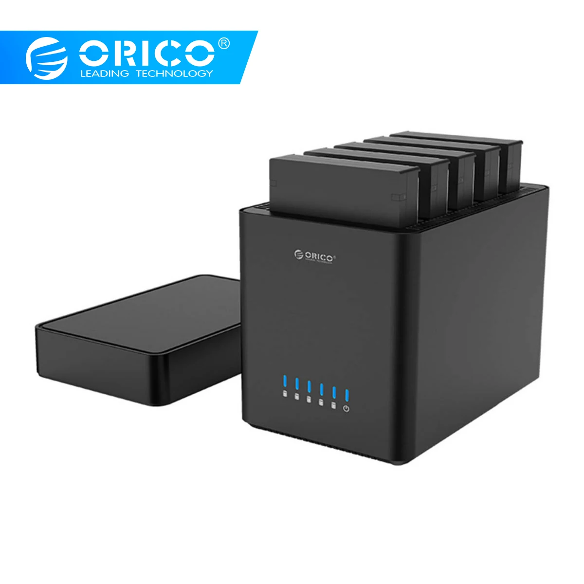 ORICO 5 отсек магнитного типа 3,5 дюймов жесткий диск корпус USB3.0 для SATA3.0 3,5 в HDD Чехол Поддержка UASP 12V6. 5A мощность макс 50 ТБ