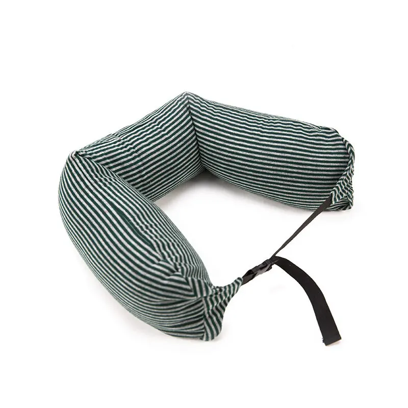 

2017 New Travel Accessories Particle Pillow Neck Travel Use Or Home Use Removable Stripe travesseiro Travel Pillow Free Shipping