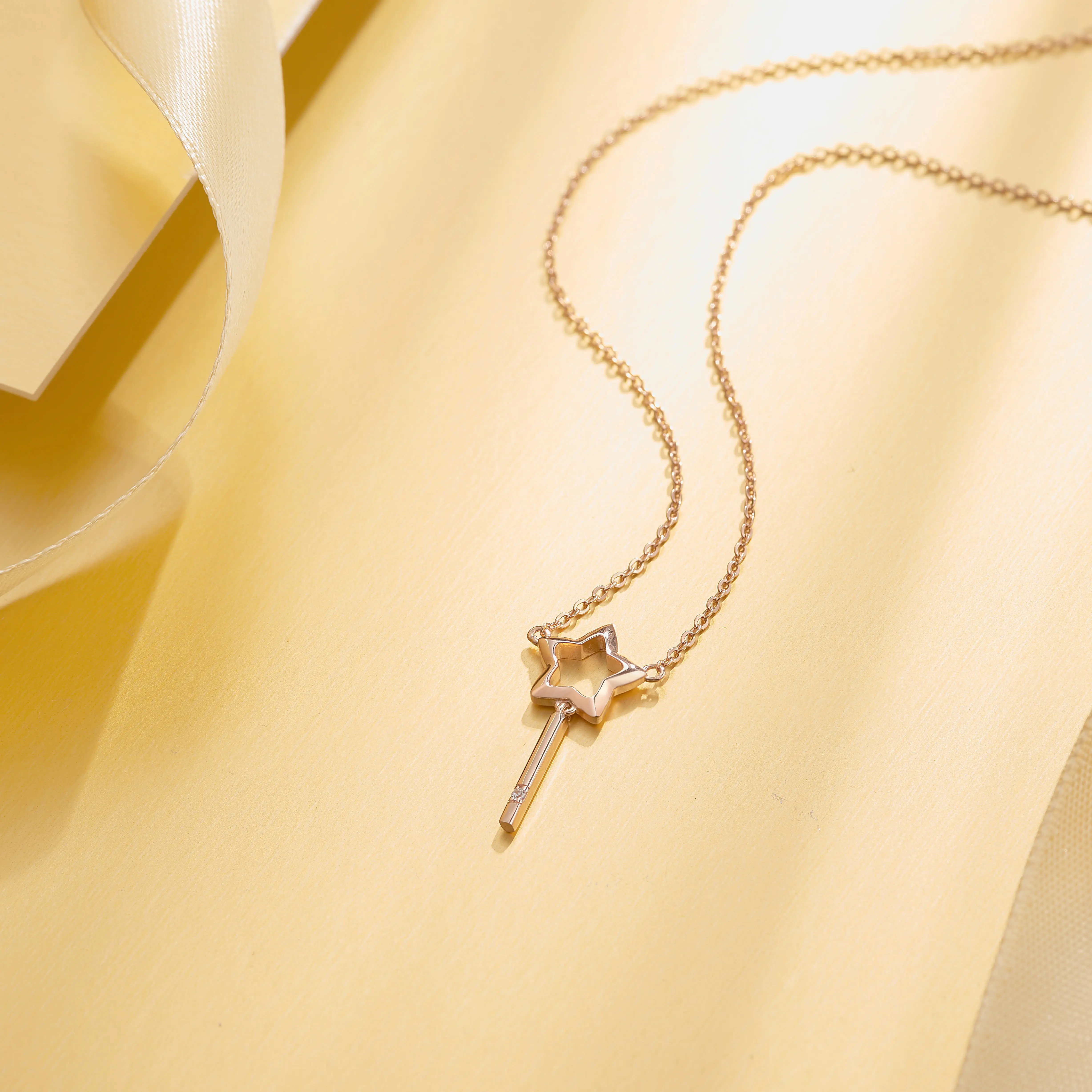 Блестящее милое ожерелье с звездой серебро 925 модные подвески ювелирные изделия