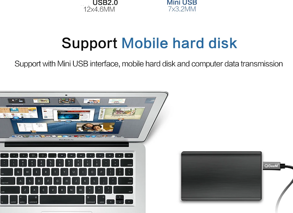 QGeeM мини-usb кабель мини-usb к USB кабель для быстрой зарядки данных для сотовых телефонов MP3 MP4 плеер gps цифровая камера HDD Mini USB