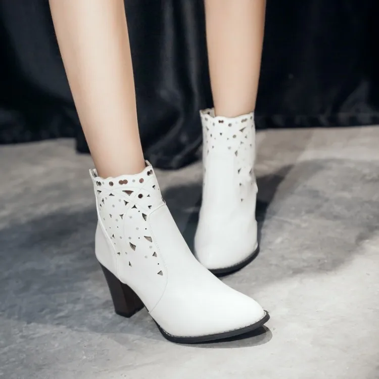 Женские ботильоны с круглым носком на каблуке размеры 34 46|boots fashion|fashion bootsboots for woman