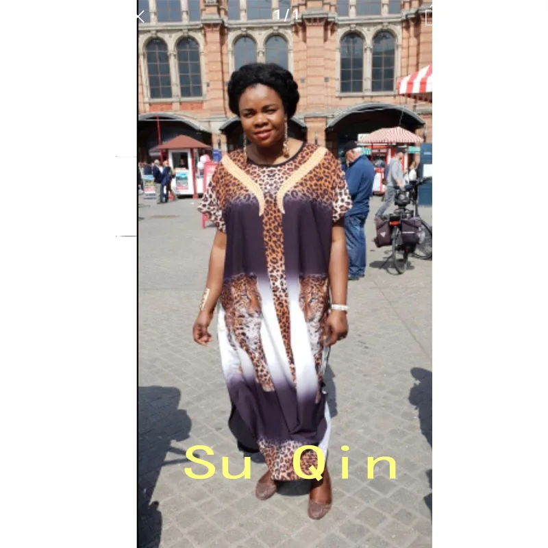 2018 Новая мода супер размер шифона свободные длинные Дашики с цветочным рисунком