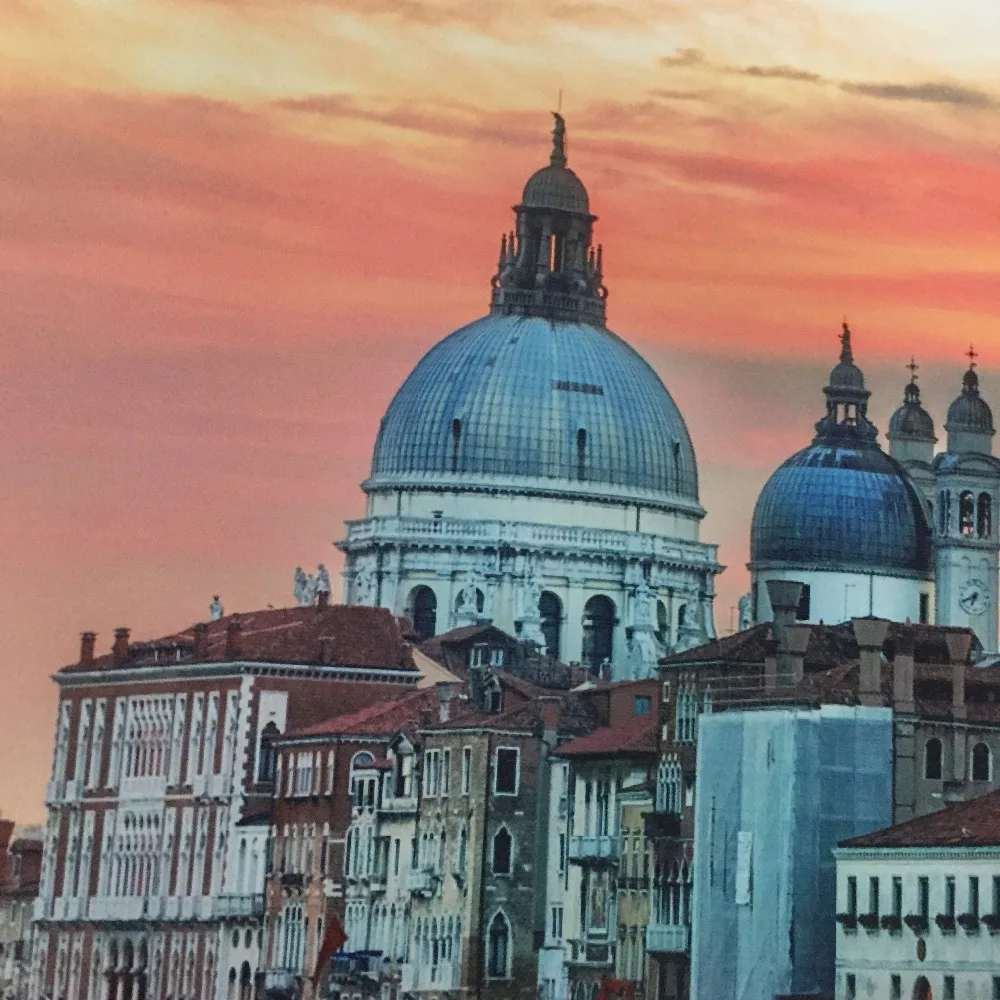 Современные светодиодные настенные картины Венецианская церковь с canal sunset холст