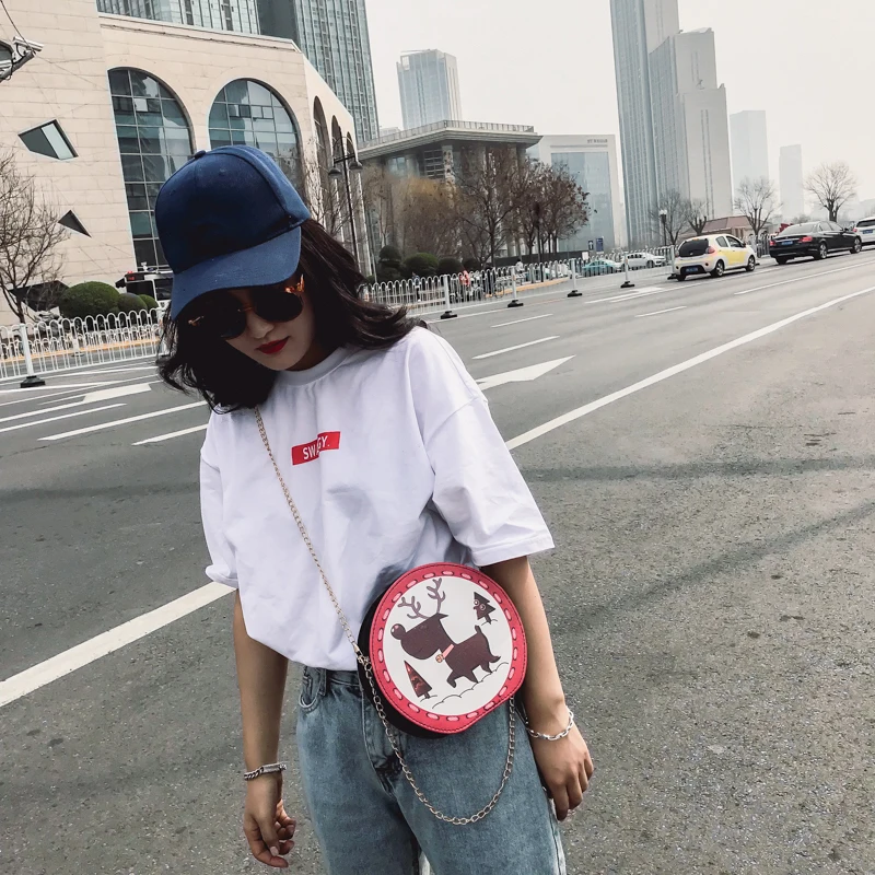 Для женщин Курьерские Сумки Круговой цепи ПУ женский изображениями животных