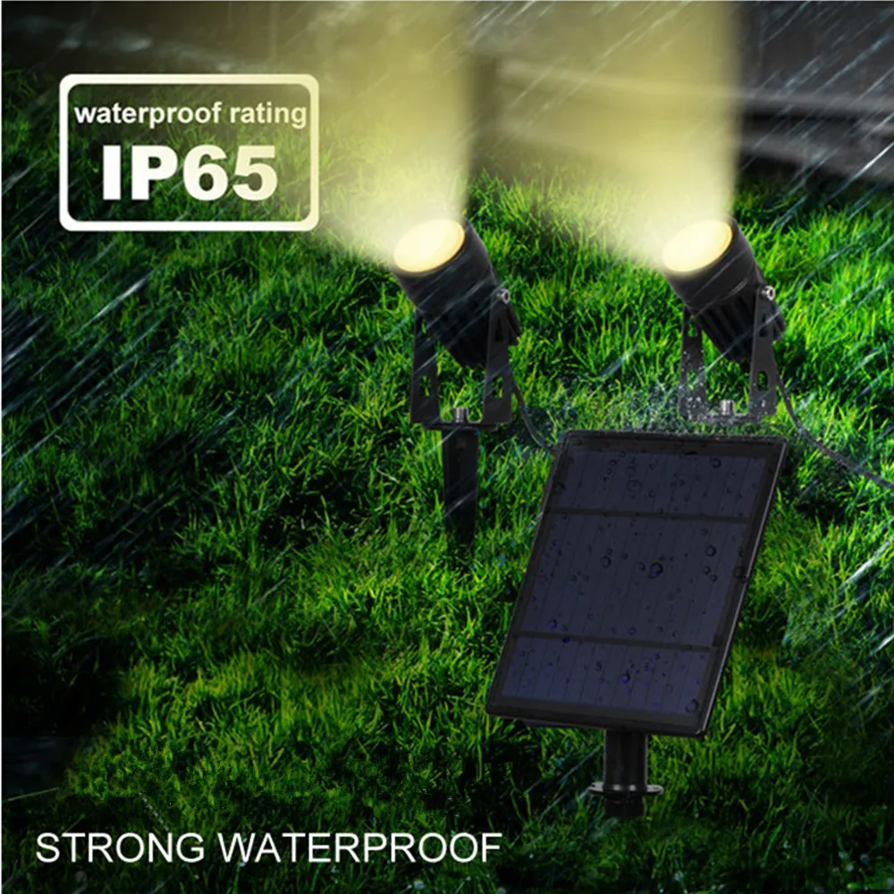 Солнечный Прожектор водонепроницаемый IP65 на солнечных батареях светодиодный пейзаж Soalr лужайки Открытый/сад/двор/газон/задний двор лампы