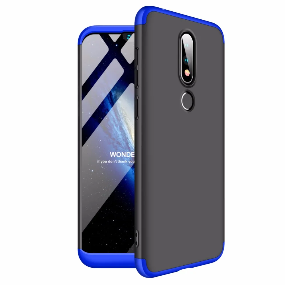 100 шт./лот 360 полноразмерный защитный чехол накладка пластиковый для Nokia 7 plus 6 X6/6 1 8