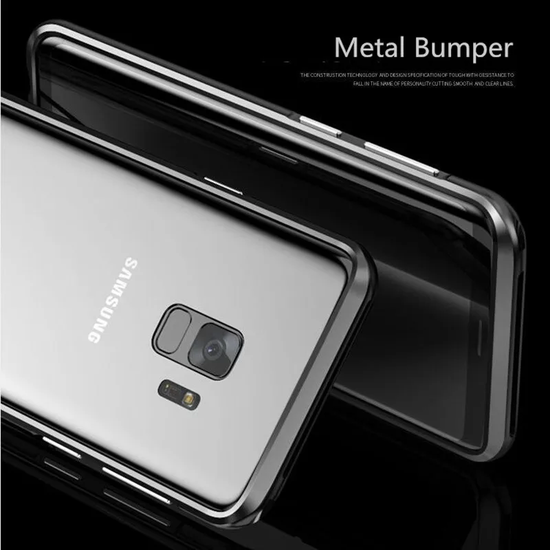 Металлический бампер для Samsung Galaxy S9 Plus противоударный чехол двухцветный