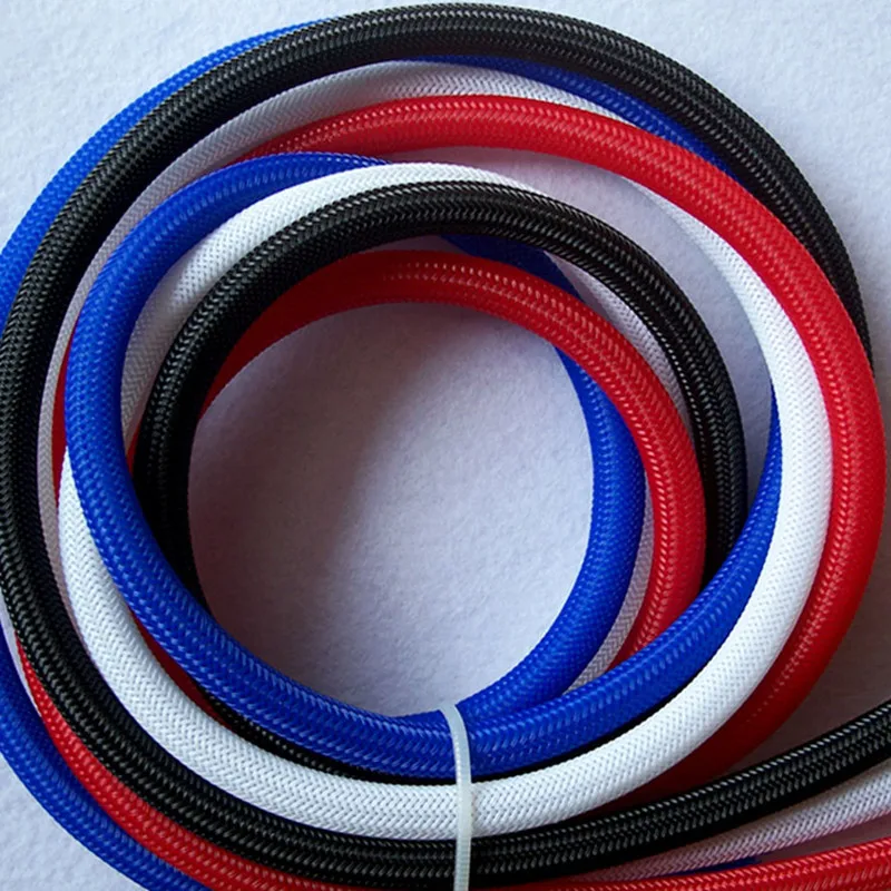 

1/5/20/50/200 Meters Black - High quality 6mm Braid PET Expandable Sleeving High Density Sheathing Plaited Cable Sleeves