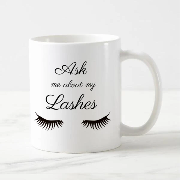 Горячая Мода спросите меня о моих ресницах забавные ресницы кофейная кружка