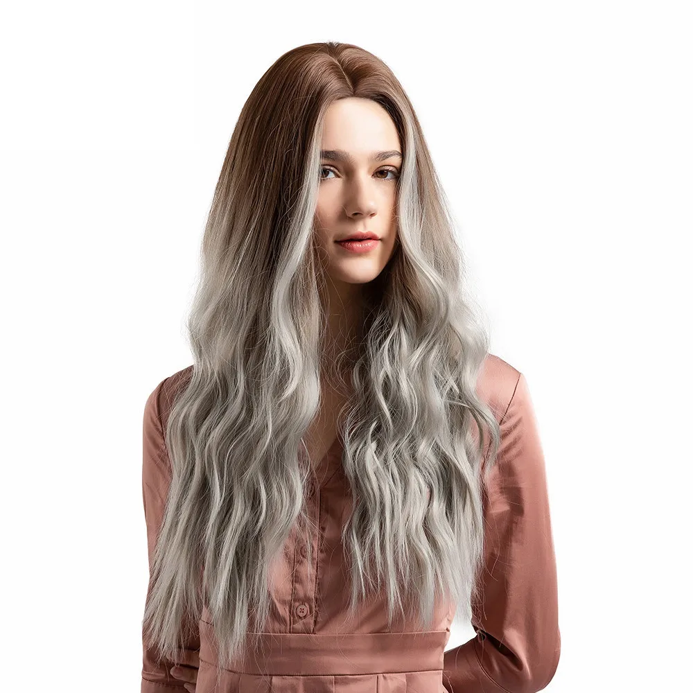Wigs for Women @@ Natural Loose Long Curly girls Hair wig Brown Wave Wig For ladies wholesale dropshipping 2019 HOT selling | Красота и