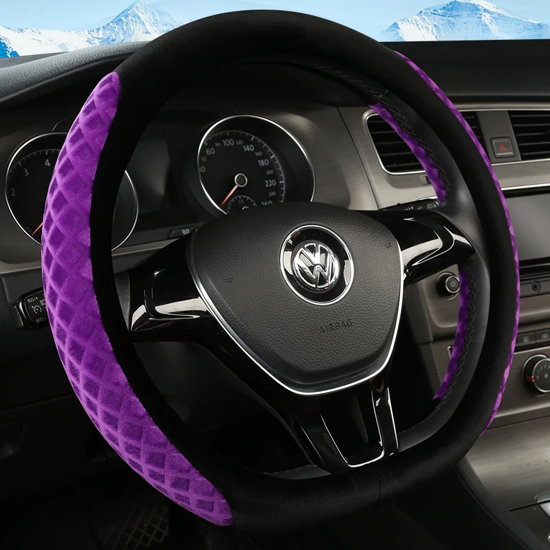 

Car Steering Wheel Cover D Shape For VW GOLF 7 2015 POLO JATTA Passat Tiguan For Nissan Qashqai J11 X-trail T32 2015- 2017 2018