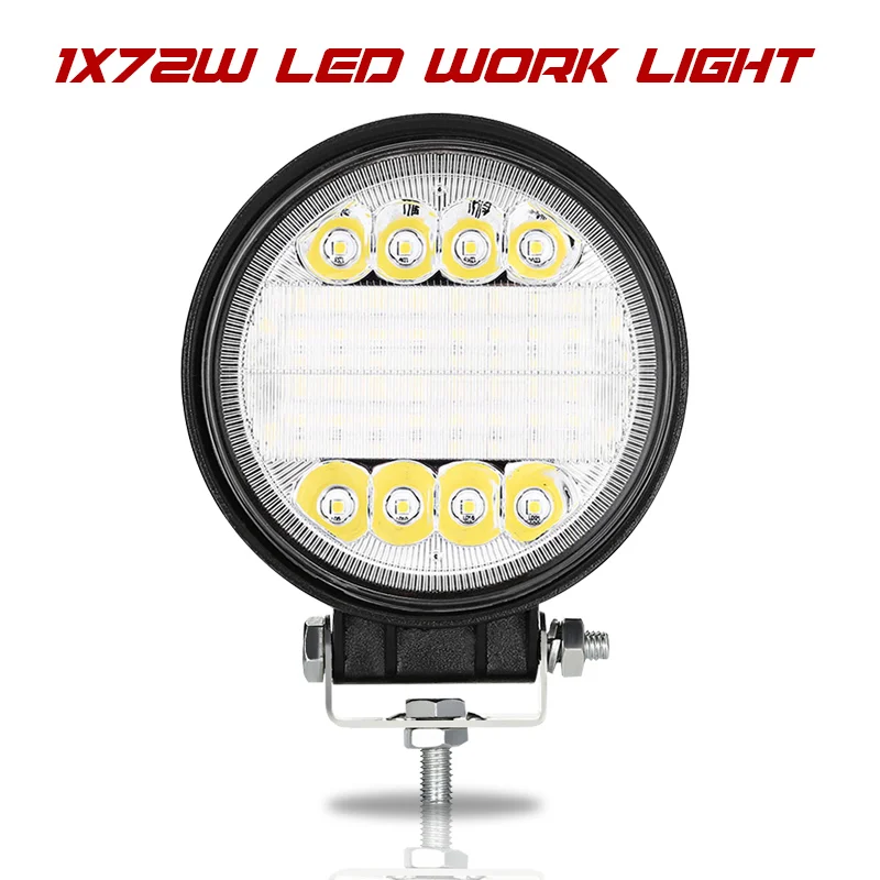 Black 1pcs ledbar Автомобильный светодиодный рабочий свет бар внедорожный 72 Вт световой луч 4,4 дюймов комбинированный дополнительный противотуманный свет для внедорожника ATV для лодки, для трактора, рабочая световая рампа - Цвет: Black 1pcs ledbar