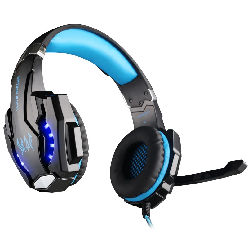 KOTION EACH G9000 USB 7.1 Surround Sound Channel Game Headset Wired Bass Noise Canceling Headphone With Mic LED Light PC Gamer |