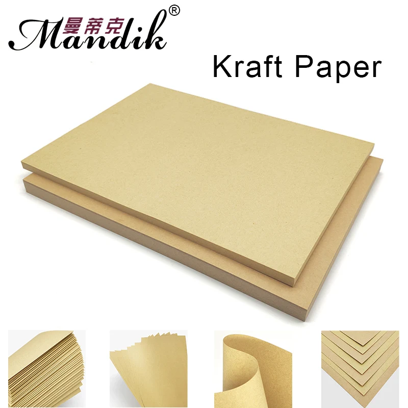 80-250gsm 50/100 шт бумага для упаковки подарка коричневый крафт-бумаги Бумага