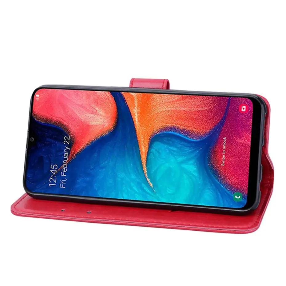 A20E из искусственной кожи с откидывающейся крышкой для Samsung Galaxy чехол-портмоне