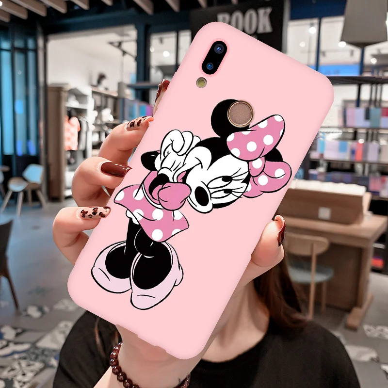 miniywt Мягкий матовый розовый чехол для huawei P30 P8 P9 P10 P20 Pro Lite P Smart Y5 Y6 Y7 Prime Y6 Y9 Pro девочек чехол - Цвет: miniywt