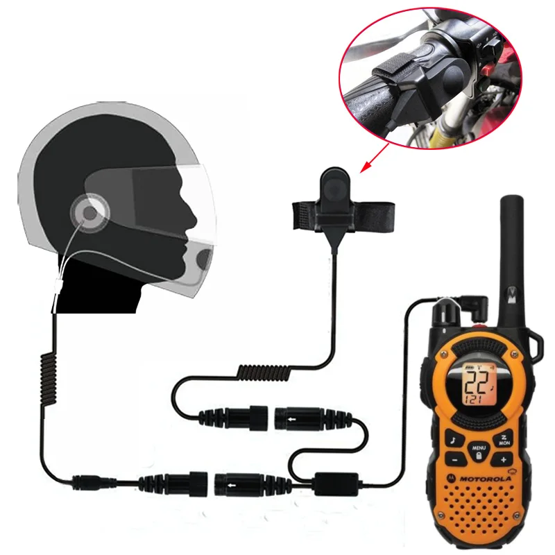 XQF 1 контактный гарнитура для мотоцикла PTT наушники Motorola двусторонняя рация TLKR T60 T3
