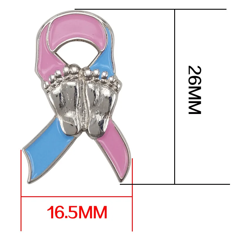 Шпильки на лацкан с розовыми и синими лентами | Украшения аксессуары