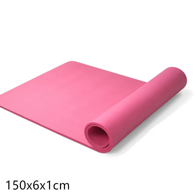 Rose red 150x6x1cm Толстый прочный детский танцевальный Тренировочный Коврик нескользящий фитнес-коврик Пилатес Йога коврики для детей - Цвет: Rose red 150x6x1cm
