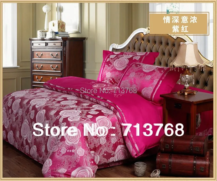 

Free shipping Warm Top quality 4PC Home Textile Silk wadding Bedding Set Covers