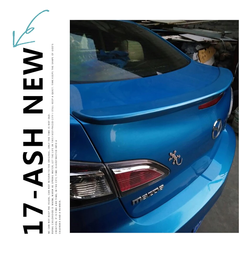 AITWATT для Mazda 3 M3 задний белый спойлер 2011 2012 2013 ABS Неокрашенный задний багажник крыло спойлер для автомобиля Стайлинг
