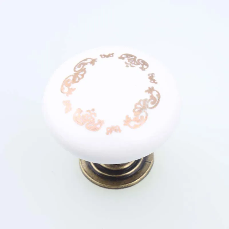 115 мм 96 керамическая дверная ручка с золотым цветком бронзовые ручки для
