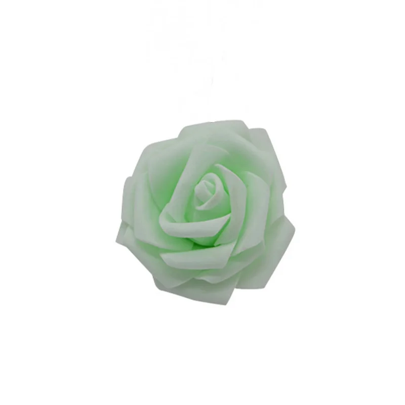light green 30 шт./лот 8 см большие искусственные головки цветов ПЭ пена Роза для свадебной вечеринки украшение дома DIY ВЕНОК цветочный шар для свадьбы сувениры - Цвет: light green