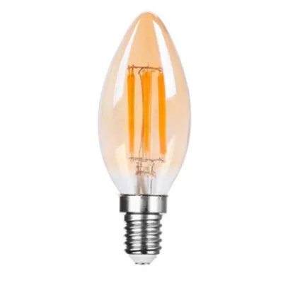 E14 4W 220V Dimmable 10 шт./лот, дизайнерский энергосберегающий Золотой светильник, 2 Вт, 4 Вт, свеча E14, 220 В, 110 В, с регулируемой яркостью, C35, C35L, светодиодный светильник накаливания, лампы на 360 градусов - Emitting Color: E14 4W 220V Dimmable