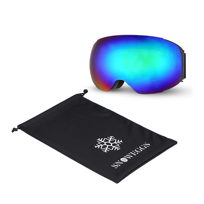 Магнитные двухслойные очки для катания на лыжах и сноуборде антизапотевающие UV400