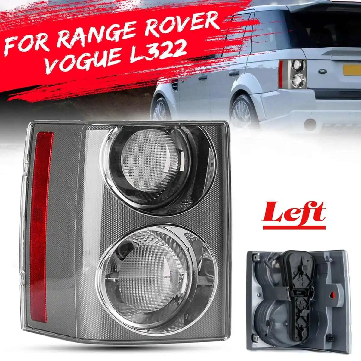 Left Side Для RANGE ROVER VOGUE L322 2002 2003 2004 2005 2006 2007 2008 2009 1 шт. боковой задний светильник, стоп-сигнал, светильник с прозрачными линзами - Цвет: Left Side