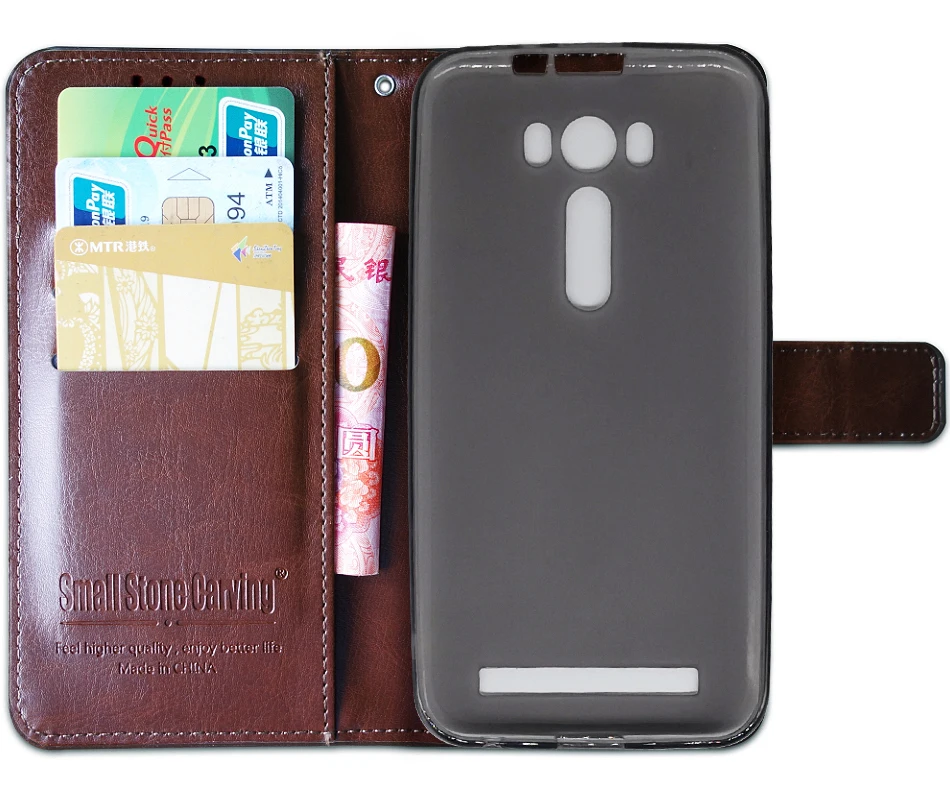 Кожаный чехол для ASUS Z00ED Zenfone 2 laser ZE500KL ZE500KG ZE ZE500 500 500KL 500KG KL KG чехол с откидной крышкой и бумажником чехлы для телефонов