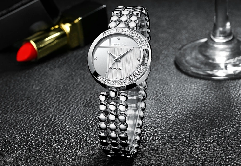 CRRJU роскошные часы со стразами женские модные золотые relogio feminino reloj mujer | Наручные